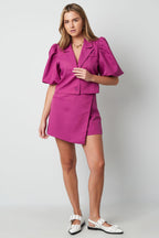 Stylish Green, Fuchsia, Beige Mini Skirt for Fashionistas