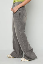 Gimme Wide Leg Cotton Denim Pants for Spring/Summer