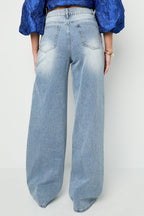 Gimme Wide Leg Cotton Denim Pants for Spring/Summer