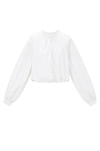 Gimme Cotton Woven Casual Long Sleeve Tops