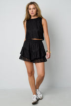 Elegant Botanical Sleeveless Top for Spring/Summer