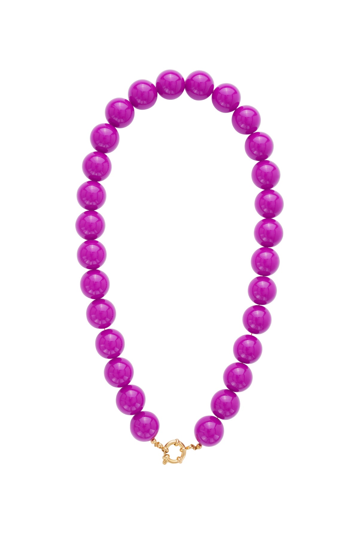 Resin Beaded Necklaces Beads Casual Daily Simple Series Women's jewelry-15mm