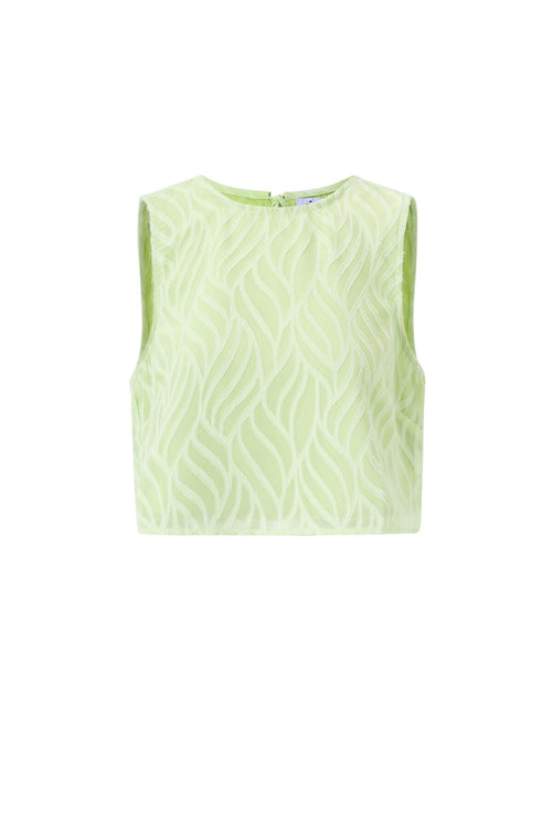 Elegant Botanical Sleeveless Top for Spring/Summer