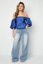 Gimme Wide Leg Cotton Denim Pants for Spring/Summer