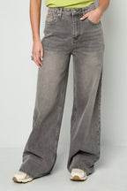 Gimme Wide Leg Cotton Denim Pants for Spring/Summer